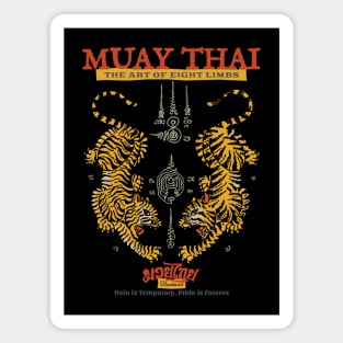 Sak Yant Muay Thai Twin Tiger Tattoo Magnet